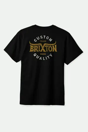 Gibson S/S Standard T-Shirt - Black Worn Wash Playful Vibes