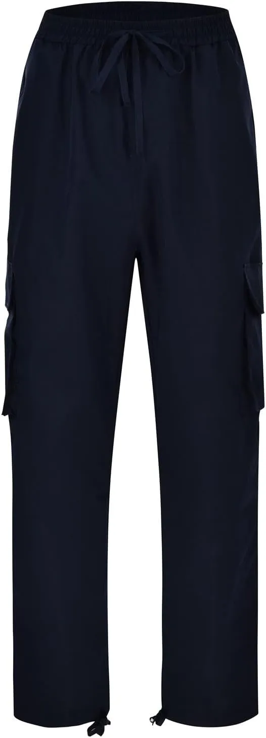 GIERIDUC Mens Cargo Pants Casual Hiking Pants Gym Workout Joggers Athletic Pants Cotton Loose Straight Leg Sweatpants for Men