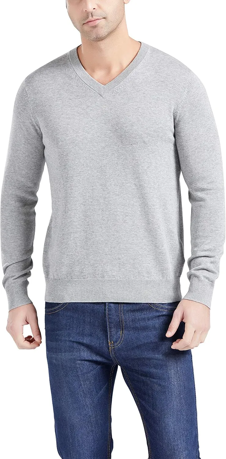 Gilboa - 100% Cotton - V Neck Sweater Men - Sweaters for Men - Black V Neck Sweaters for Men - Pullover Men V Neck - Sueter