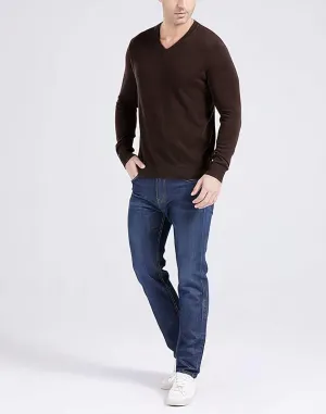 Gilboa - 100% Cotton - V Neck Sweater Men - Sweaters for Men - Black V Neck Sweaters for Men - Pullover Men V Neck - Sueter