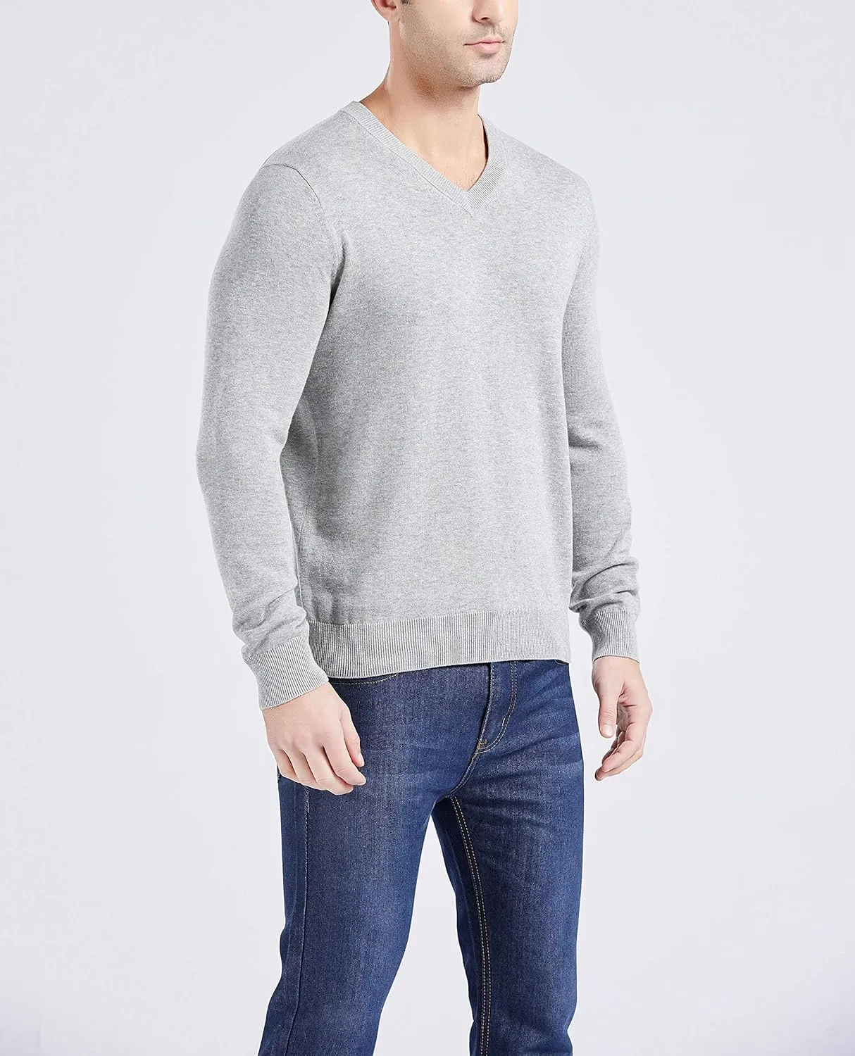 Gilboa - 100% Cotton - V Neck Sweater Men - Sweaters for Men - Black V Neck Sweaters for Men - Pullover Men V Neck - Sueter