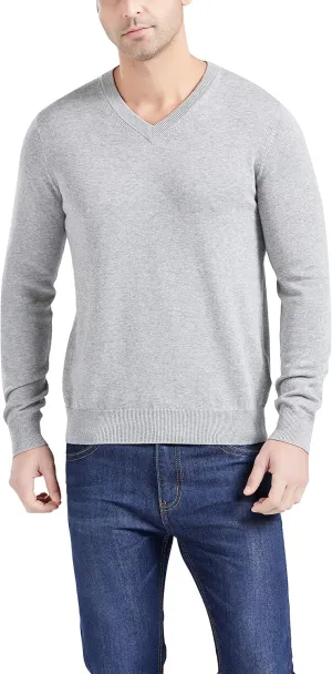Gilboa - 100% Cotton - V Neck Sweater Men - Sweaters for Men - Black V Neck Sweaters for Men - Pullover Men V Neck - Sueter