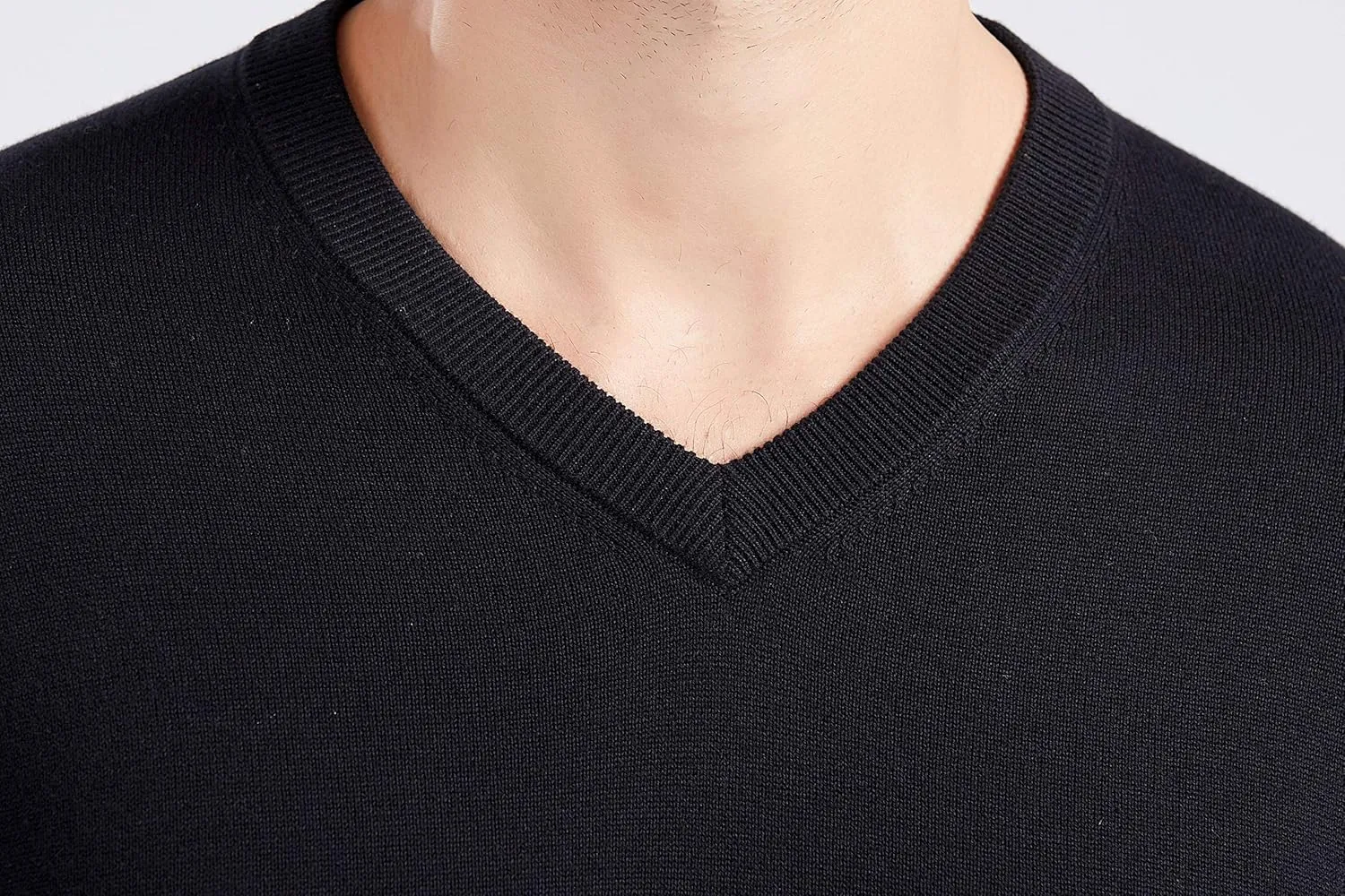 Gilboa - 100% Cotton - V Neck Sweater Men - Sweaters for Men - Black V Neck Sweaters for Men - Pullover Men V Neck - Sueter