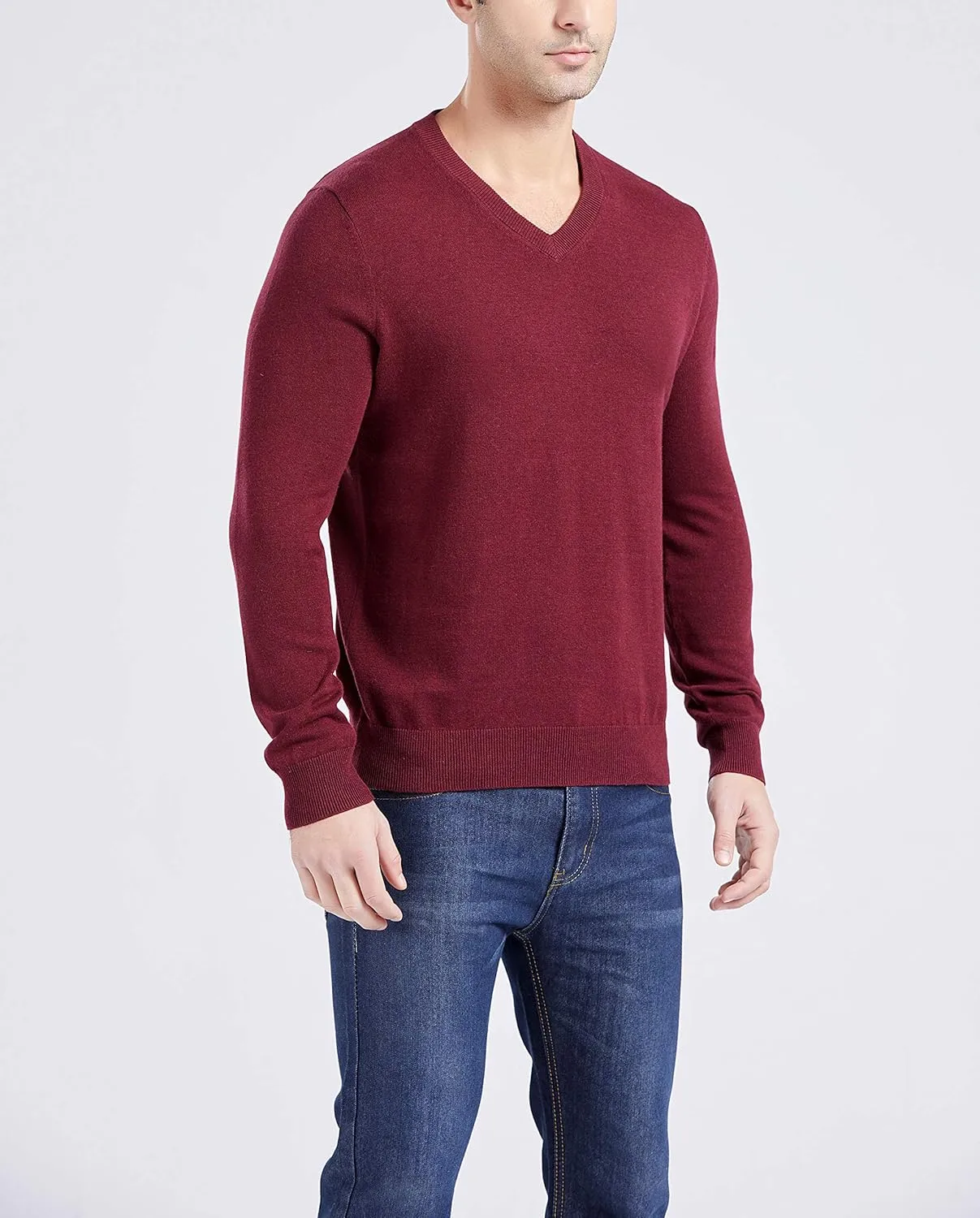 Gilboa - 100% Cotton - V Neck Sweater Men - Sweaters for Men - Black V Neck Sweaters for Men - Pullover Men V Neck - Sueter