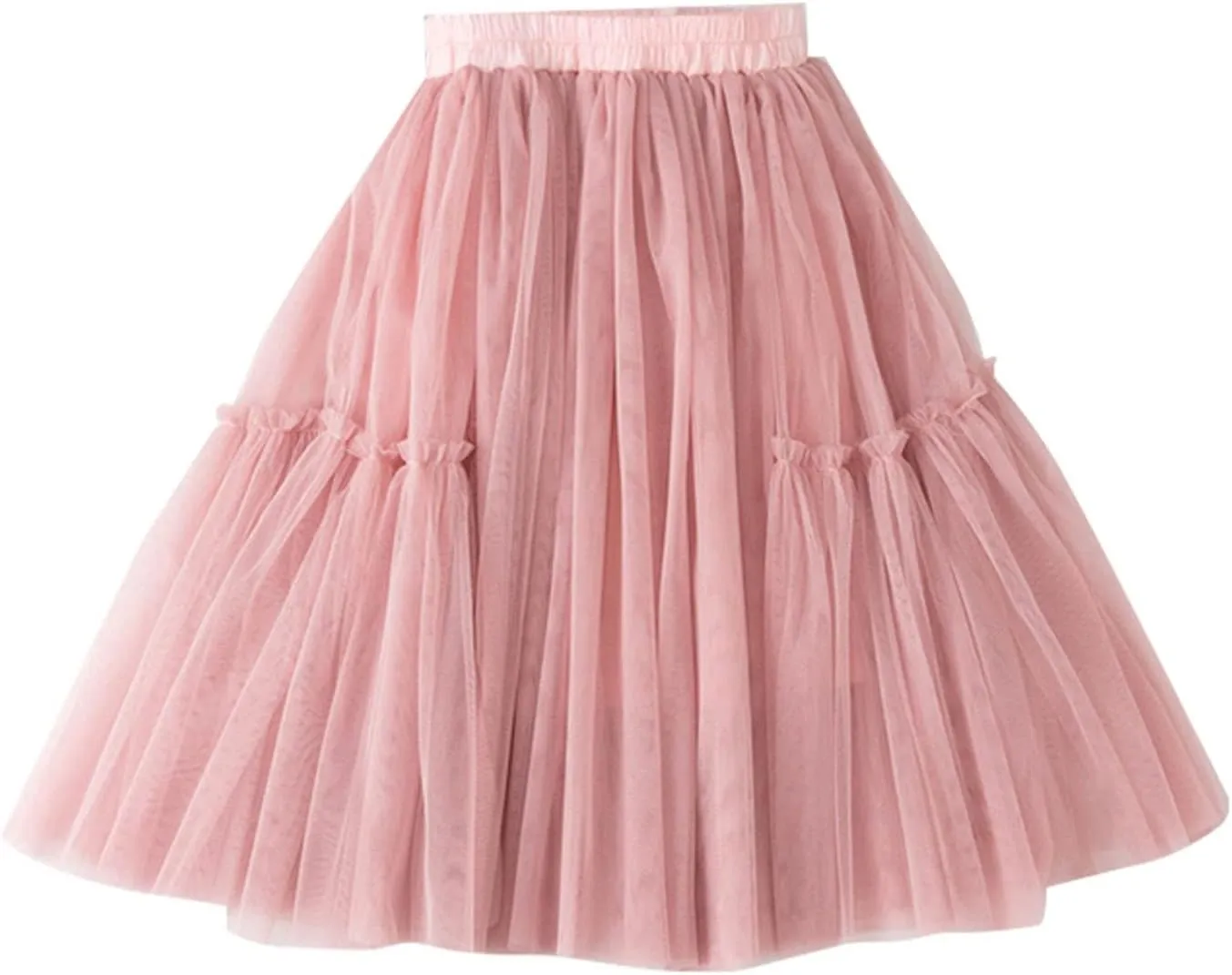 Girls Flower Power Dress Little Child Girls Long Skirt Girls Tiered Ruffle Maxi Skirts Girls Soft Fluffy Skirt