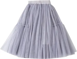 Girls Flower Power Dress Little Child Girls Long Skirt Girls Tiered Ruffle Maxi Skirts Girls Soft Fluffy Skirt