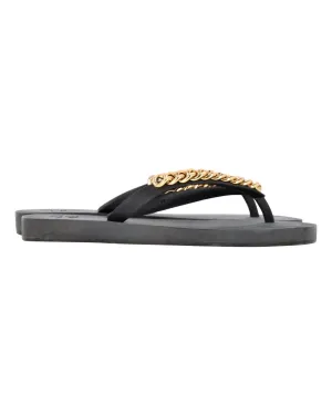 quick dry Giuseppe Zanotti Chain Hollywood Slides in Black Rubber