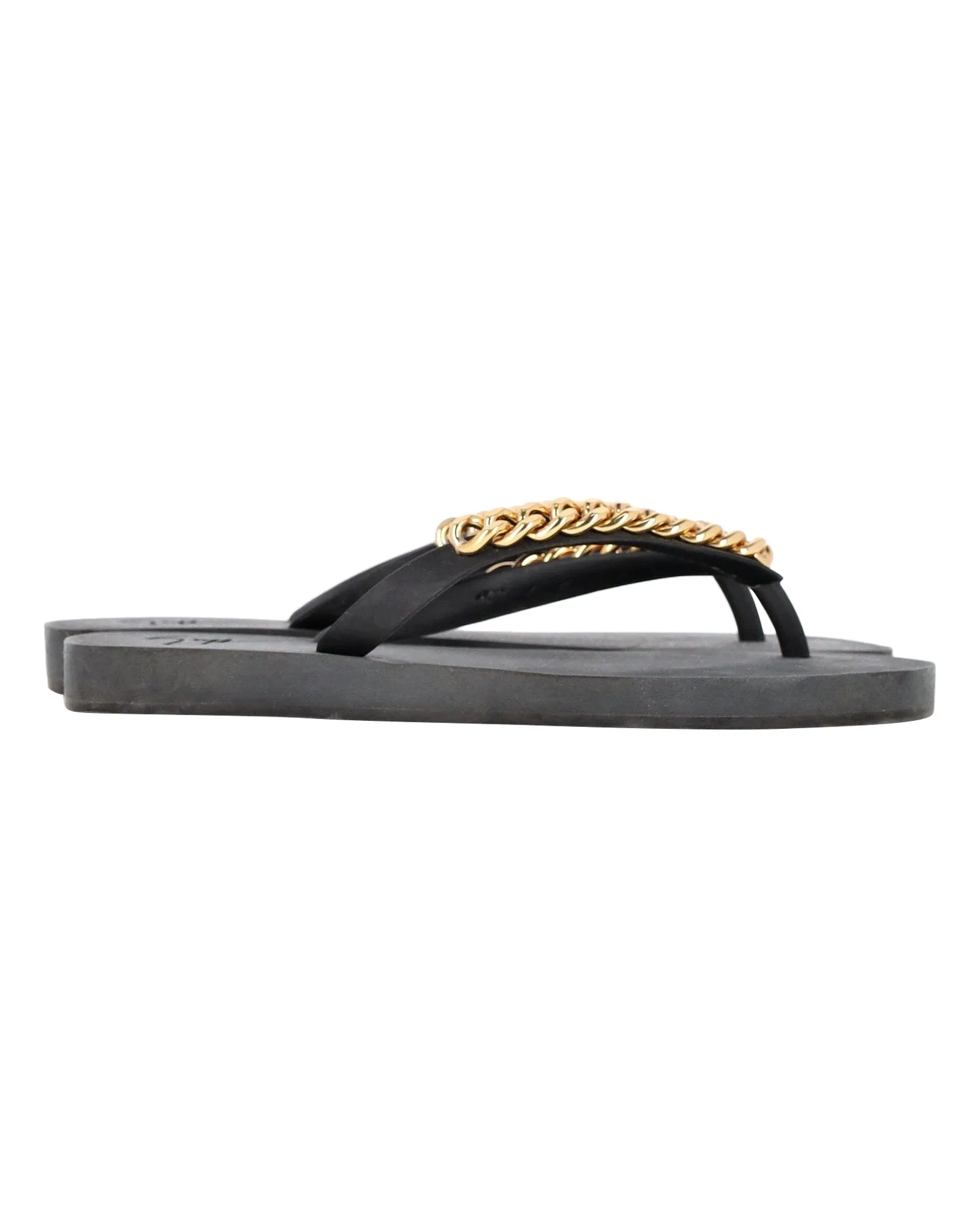 quick dry Giuseppe Zanotti Chain Hollywood Slides in Black Rubber