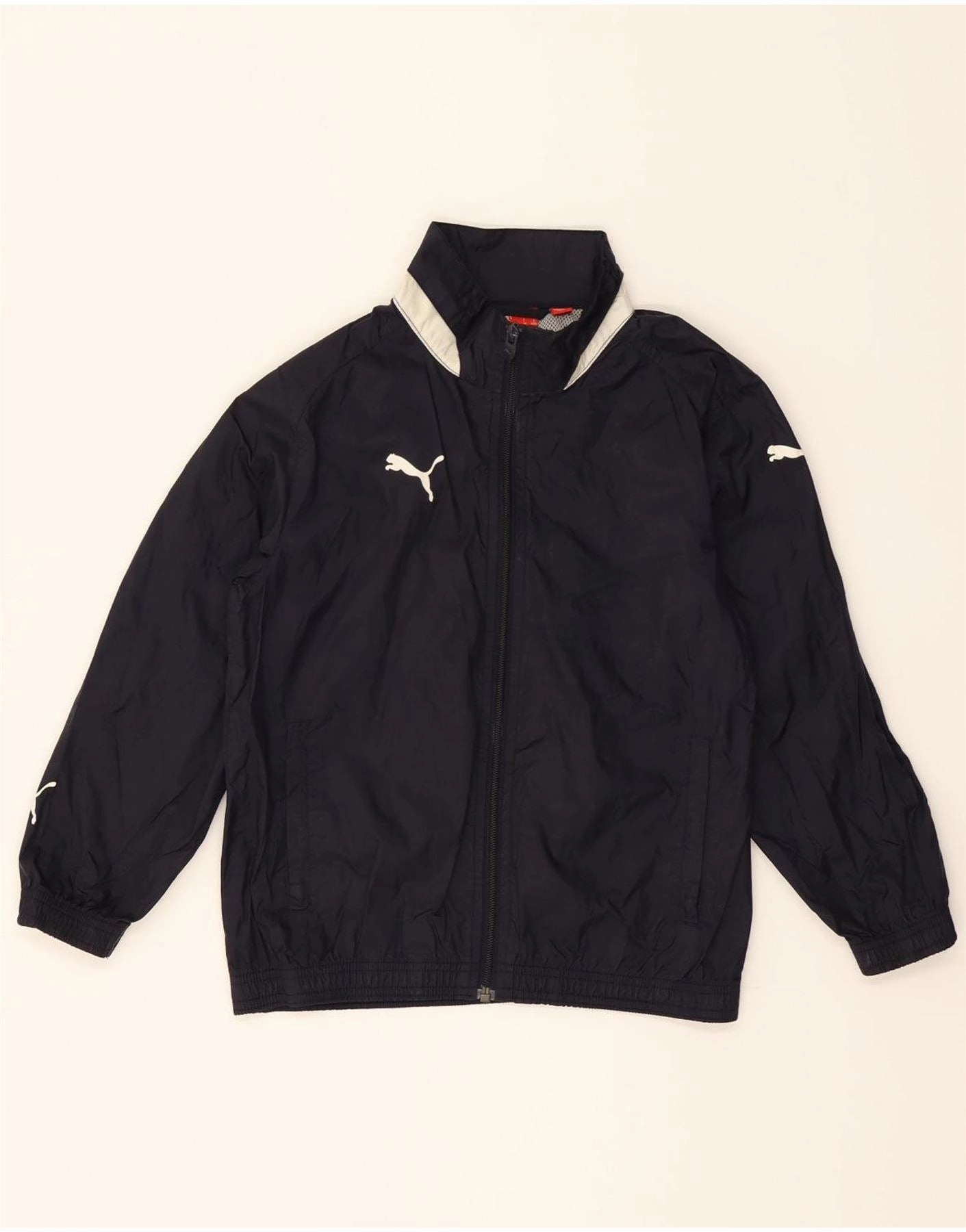 PUMA Boys Rain Jacket 7-8 Years Black Polyamide Smooth Finish