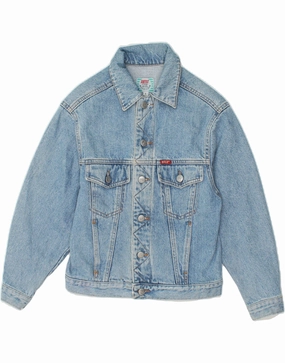 Non Restrictive Collar Everyday Style RIFLE Boys Denim Jacket 7-8 Years Blue Cotton
