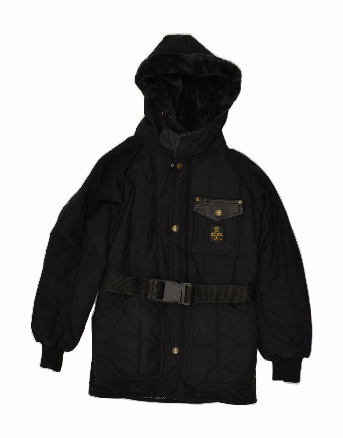 REFRIGIWEAR Boys Cruz Hooded Padded Jacket 7-8 Years Black Polyamide snowboarding