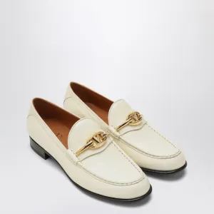 Valentino Garavani Women's ivory Leather Vlogo Signature Loafer Cool Steps