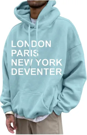 GOFULY Mens Hoodies Pullover Palm Tree Print Streetwear Sweatshirts Fall Long Sleeve Hoodies Winter Pullover With Pockets