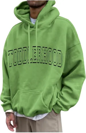 GOFULY Mens Hoodies Pullover Palm Tree Print Streetwear Sweatshirts Fall Long Sleeve Hoodies Winter Pullover With Pockets