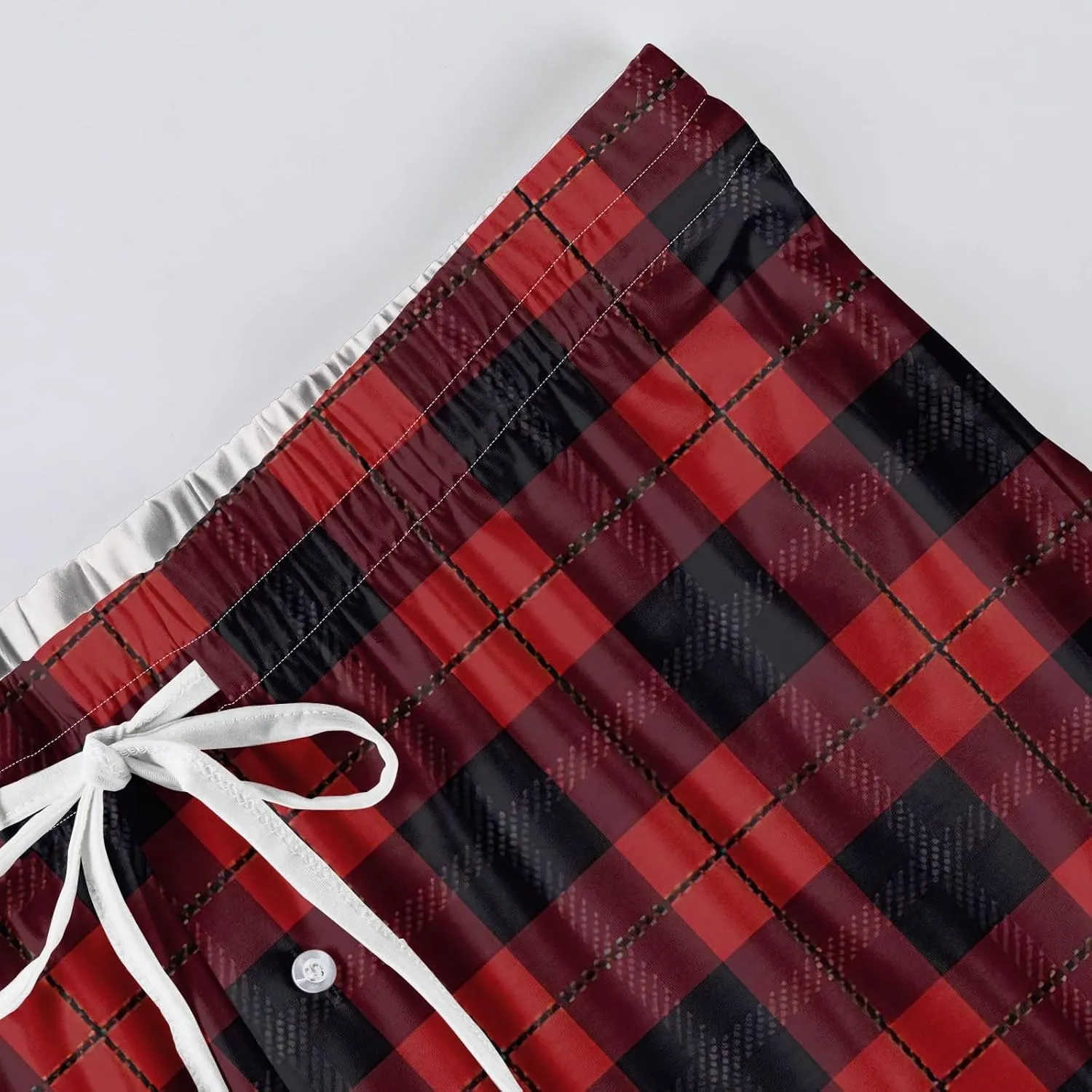 GOFULY Mens Pajama Pants Baggy Plaid Pajamas Pj Pants Elastic Waist Drawstring Knit Pants 2024 Sleepwear Pants With Pockets