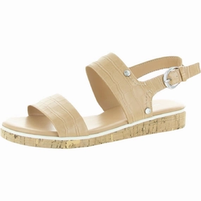 Pastel Sole Gordy Womens Embossed Faux Leather Wedge Sandals