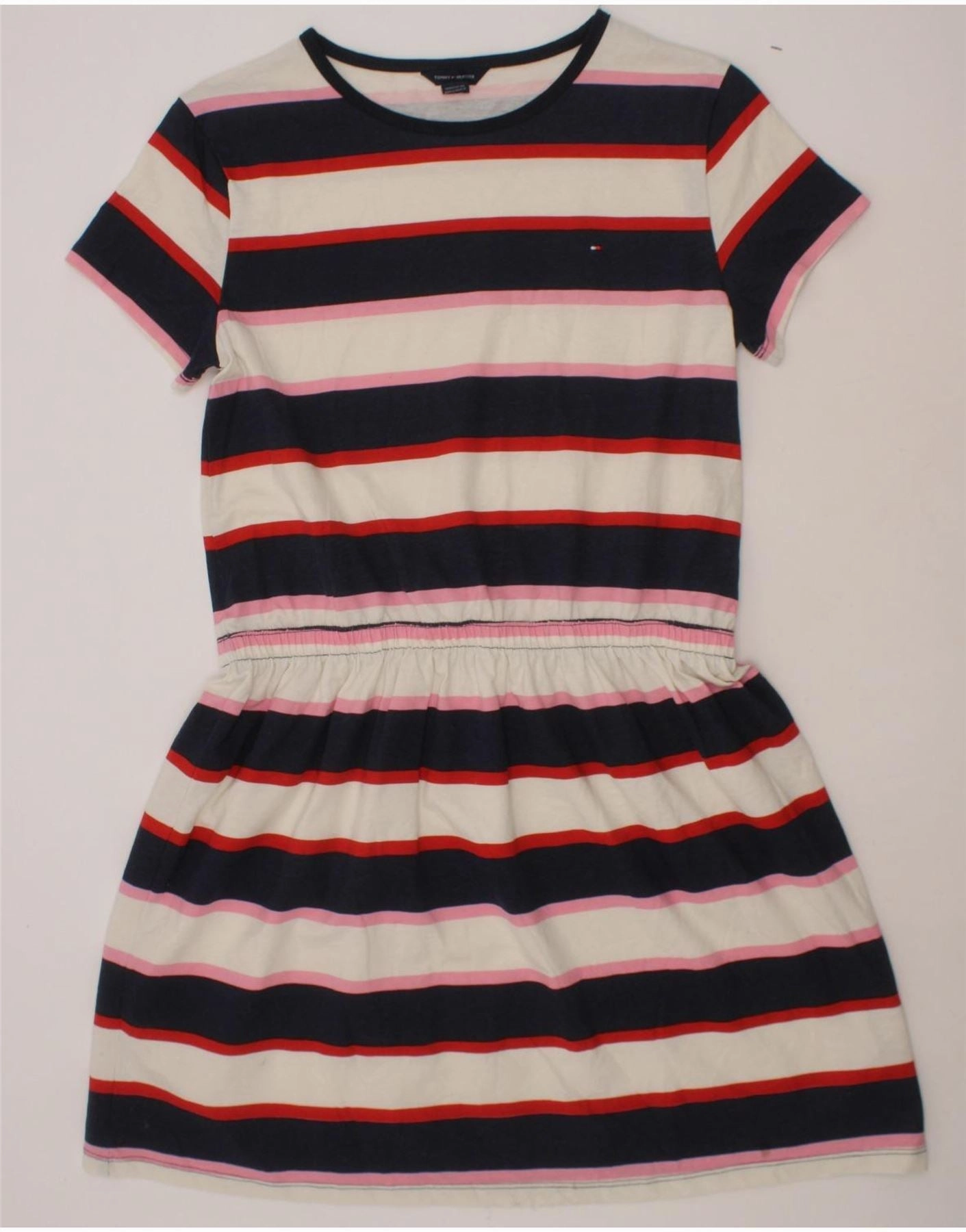 Tulle Flow TOMMY HILFIGER Girls A-Line Dress 15-16 Years XL  Multicoloured Striped