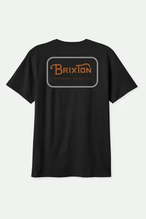 OekoTexCertified Grade S/S Standard T-Shirt - Black/Rust/Smoke Grey