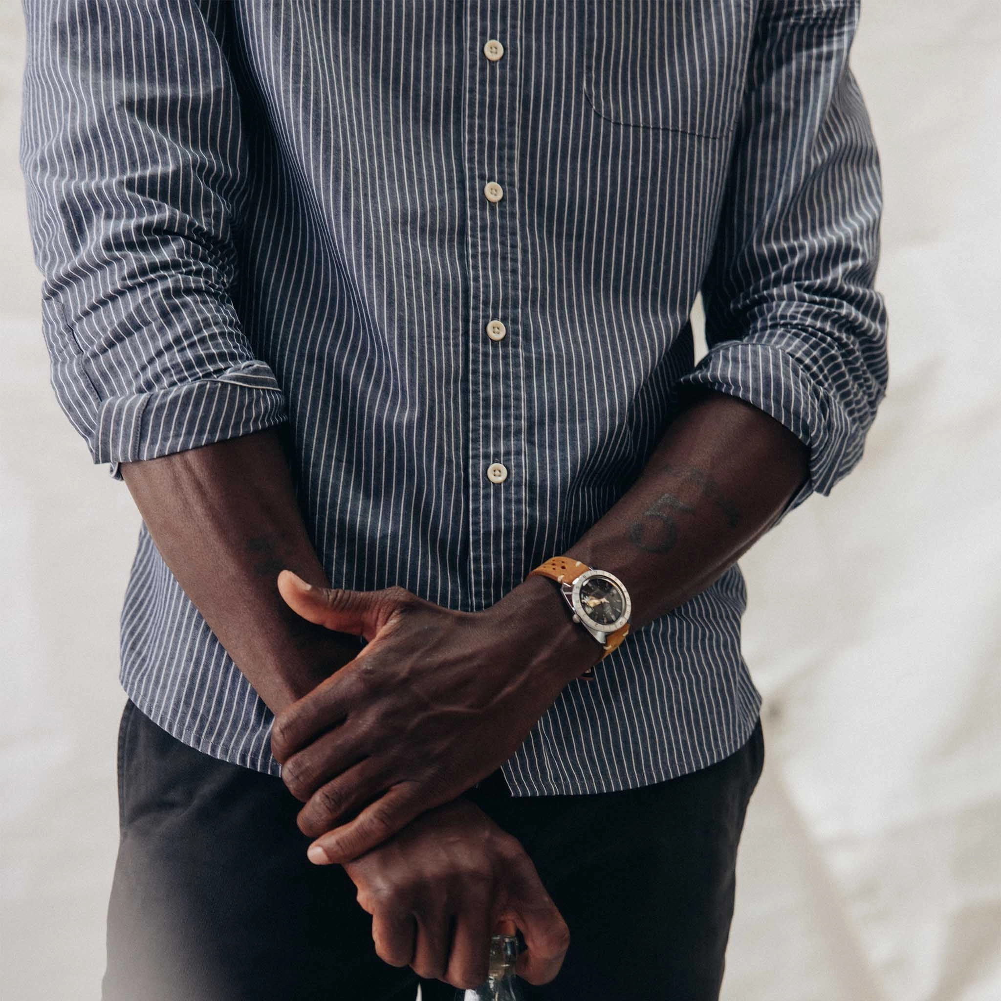 The Jack in Rinsed Indigo Stripe Edgy Design Anti Pilling Treatment
