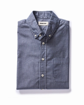 Vintage Style Holiday Special The Jack in Rinsed Indigo Stripe