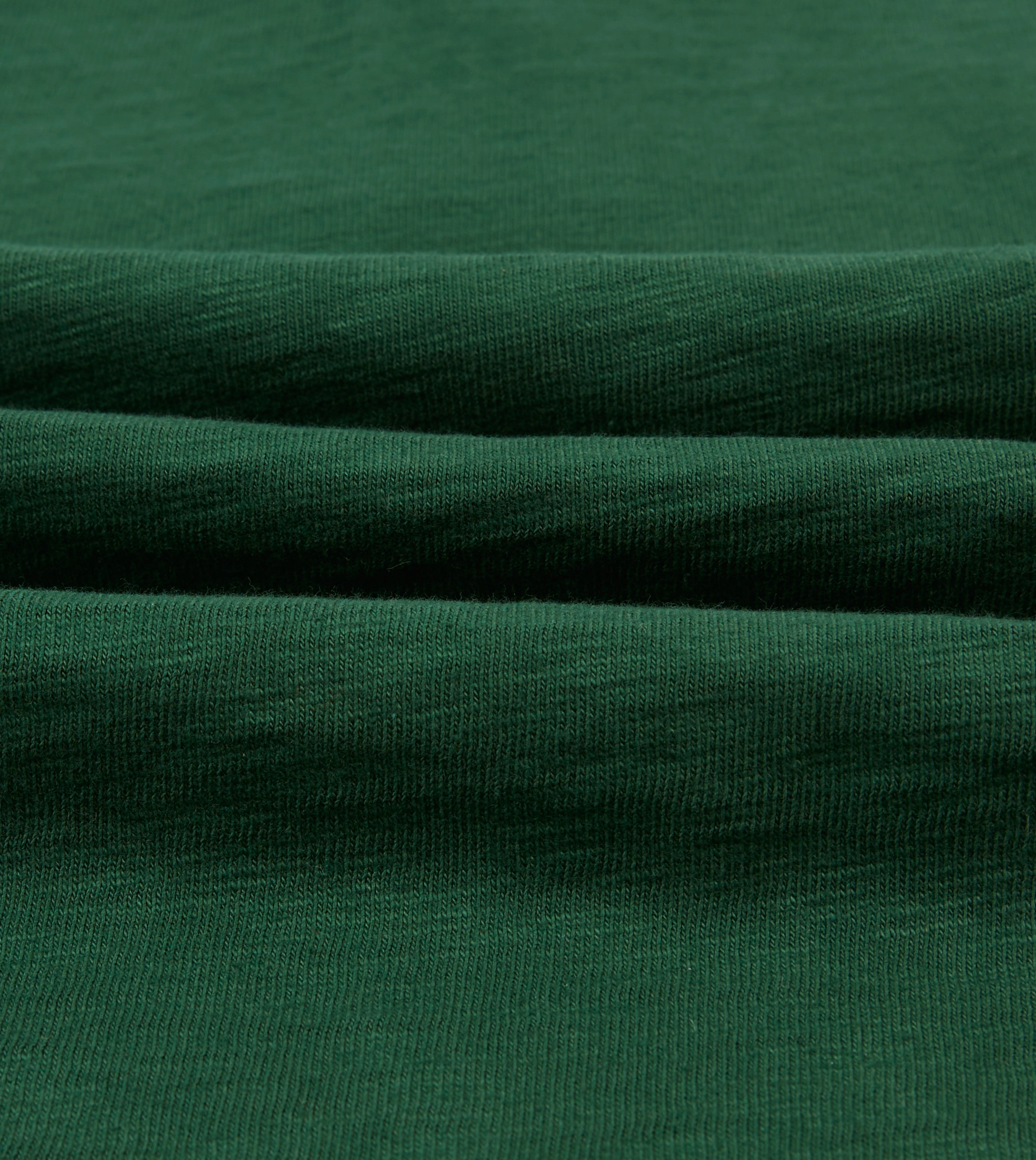 Green and Ecru Chevron Flam?? Cotton Rugby Shirt High Density Weave