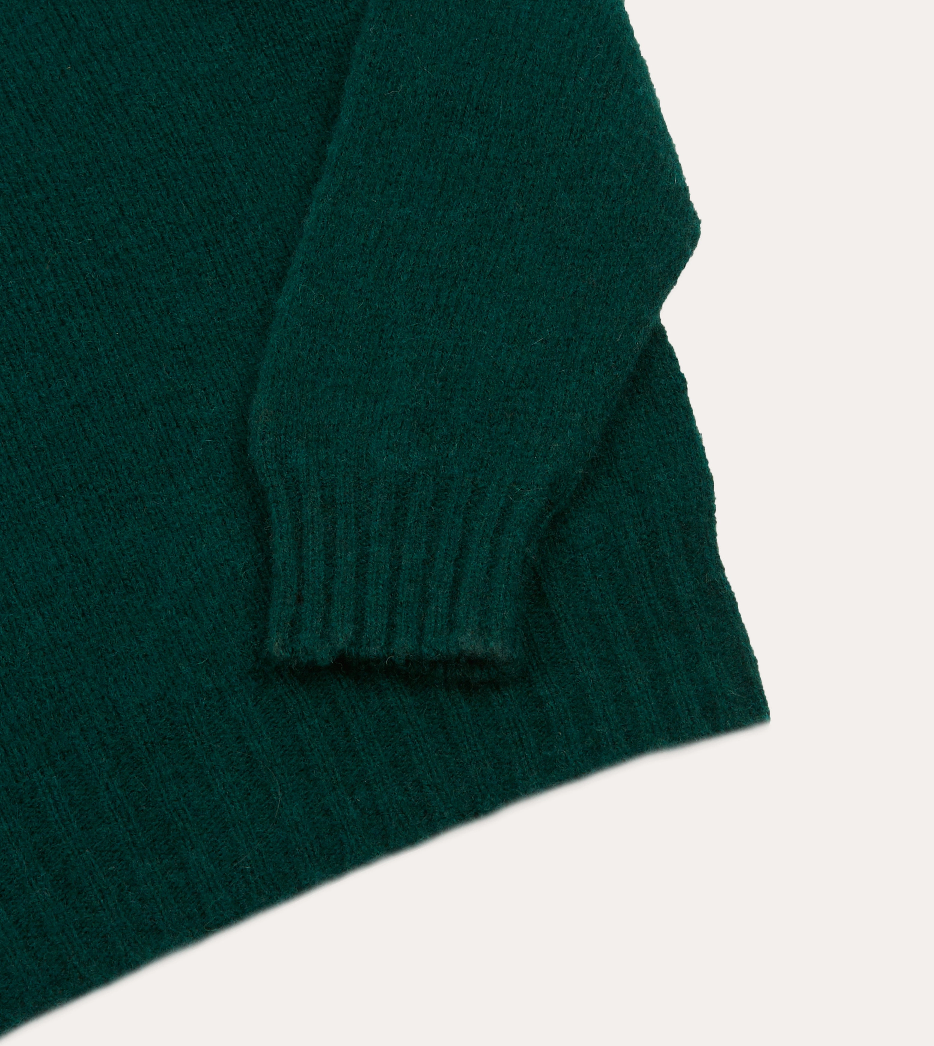 Green Brushed Shetland Mock Neck Jumper Everyday Neutral Morning Chill
