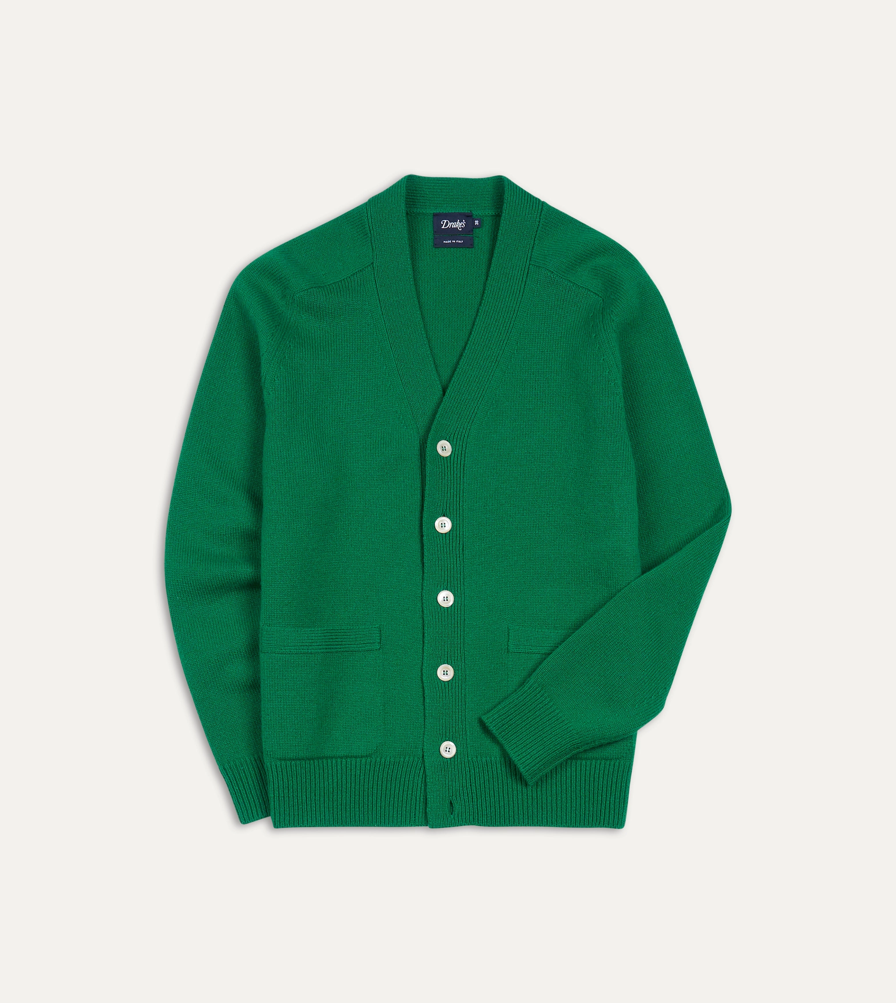 Green Lambswool 6 Button Cardigan AntiStatic Yarn UVProtection Layer