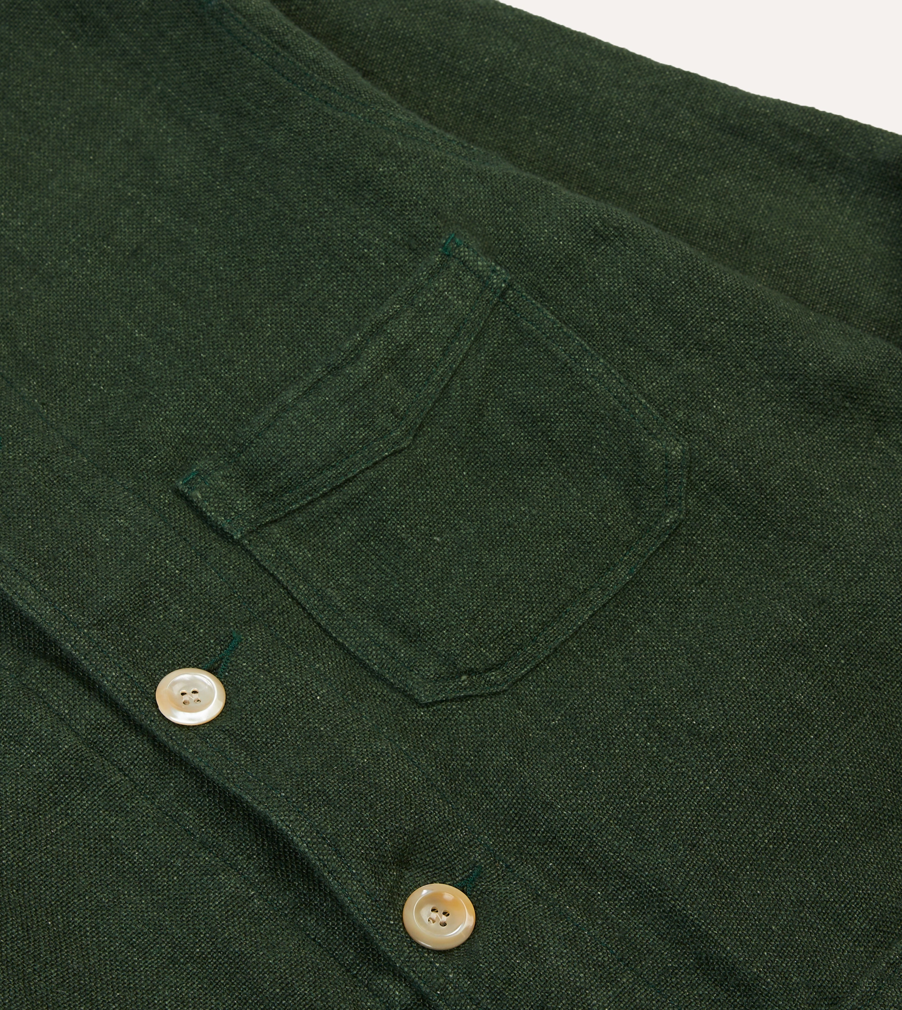 farmers Green Linen Five-Pocket Chore Jacket