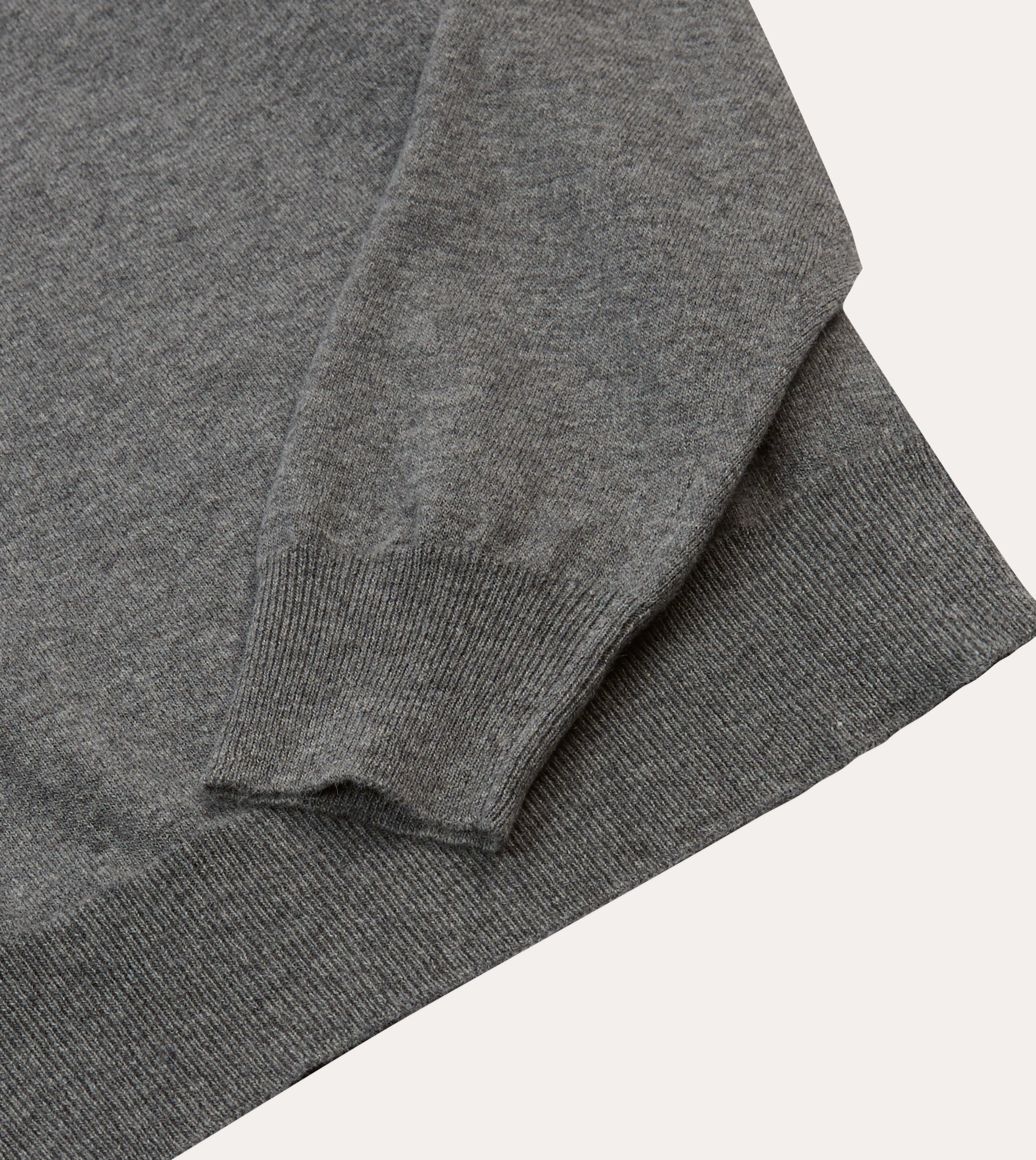 Grey Alpaca Wool Knitted Polo Fall Outfit