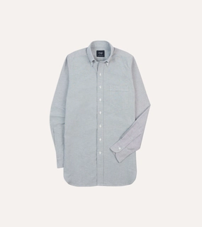 Anti Cling Fabric Plus size option Grey Cotton Oxford Cloth Button-Down Shirt
