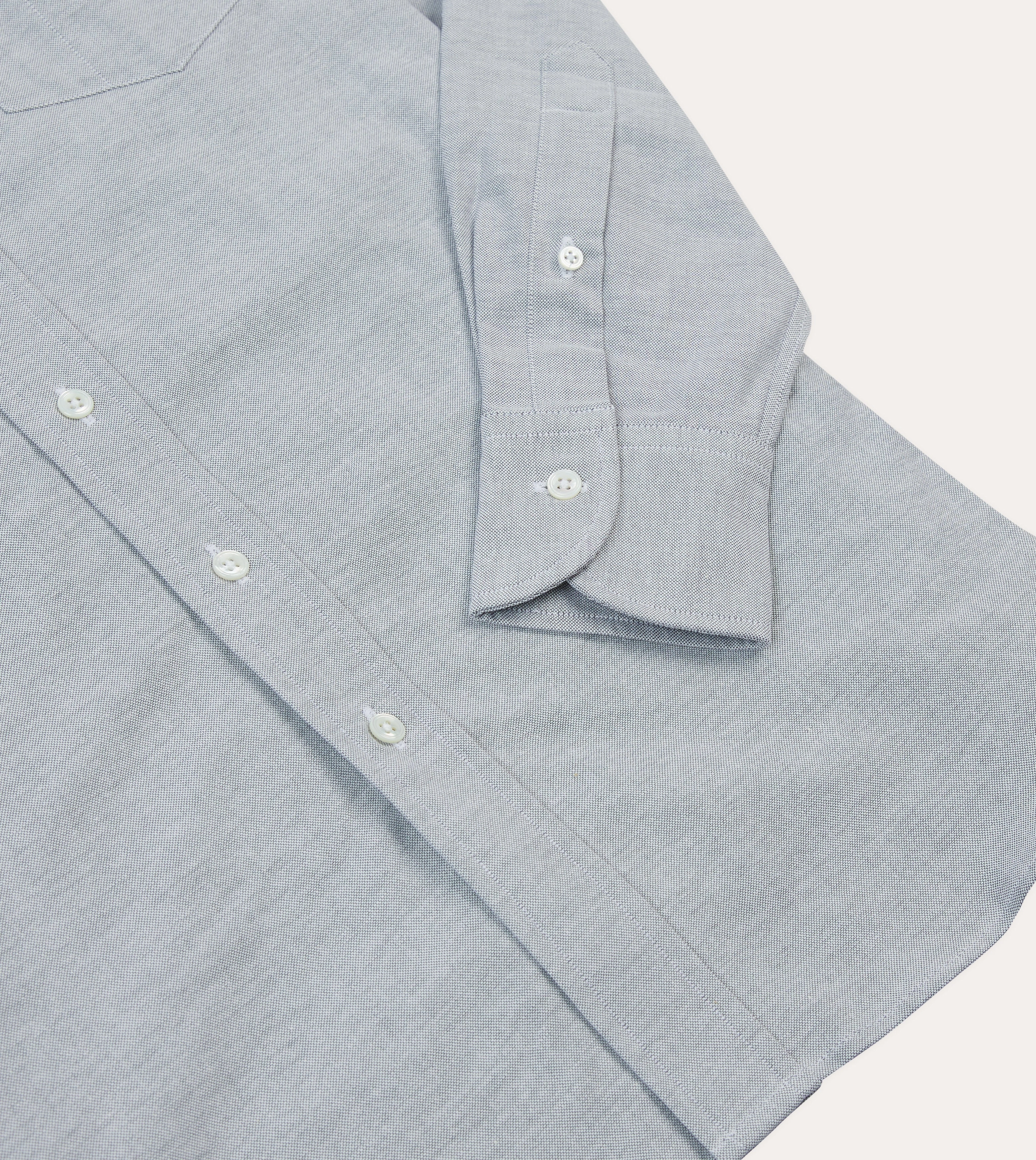 Corporate Event Grey Cotton Oxford Cloth Button-Down Shirt