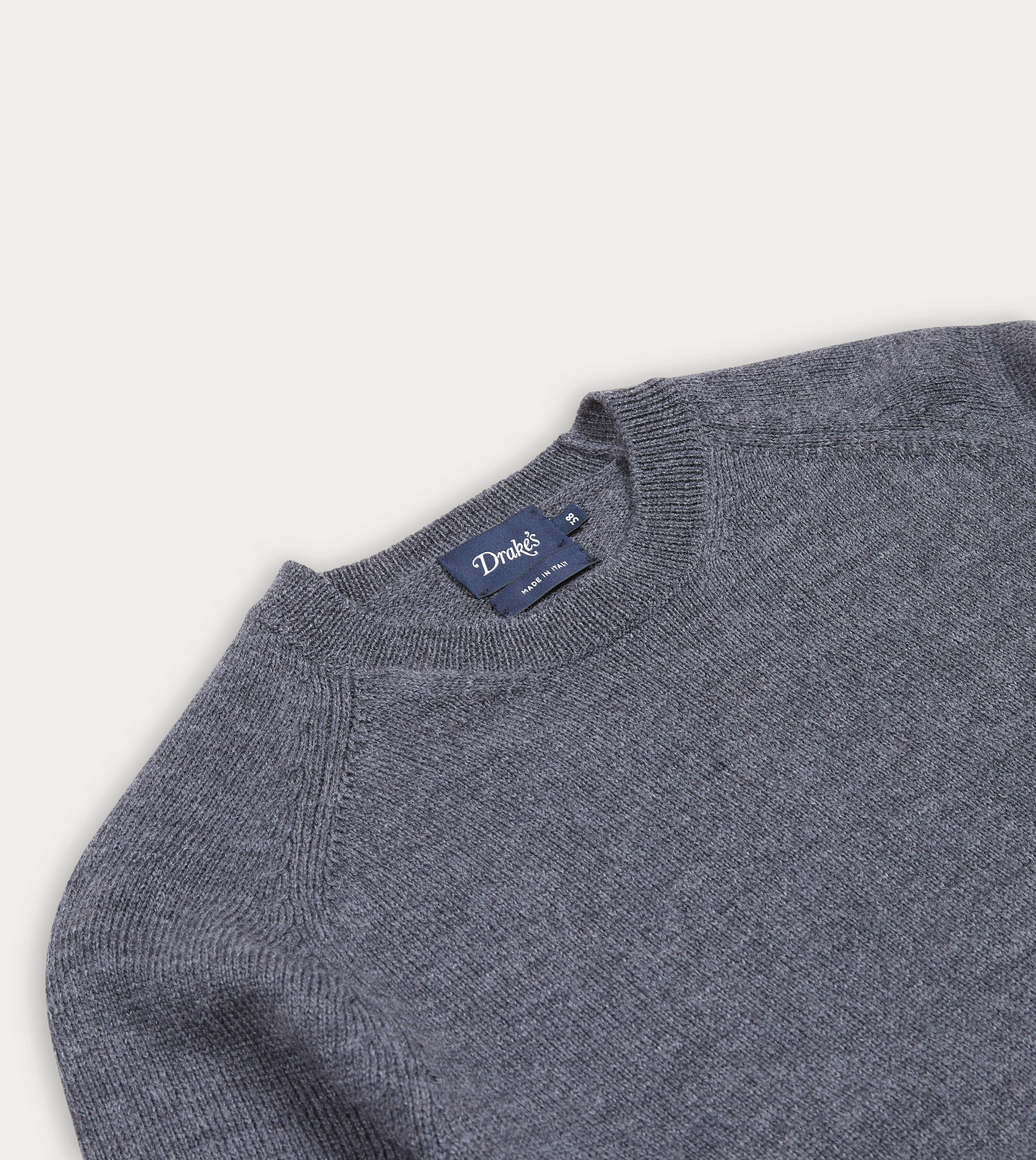 Grey Melange Merino Crew Neck Jumper Quiet Style