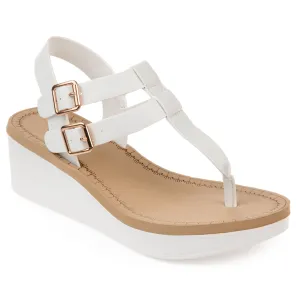 Journee Collection Women's Tru Comfort Foam Bianca Wedge Sandal Structured Comfort