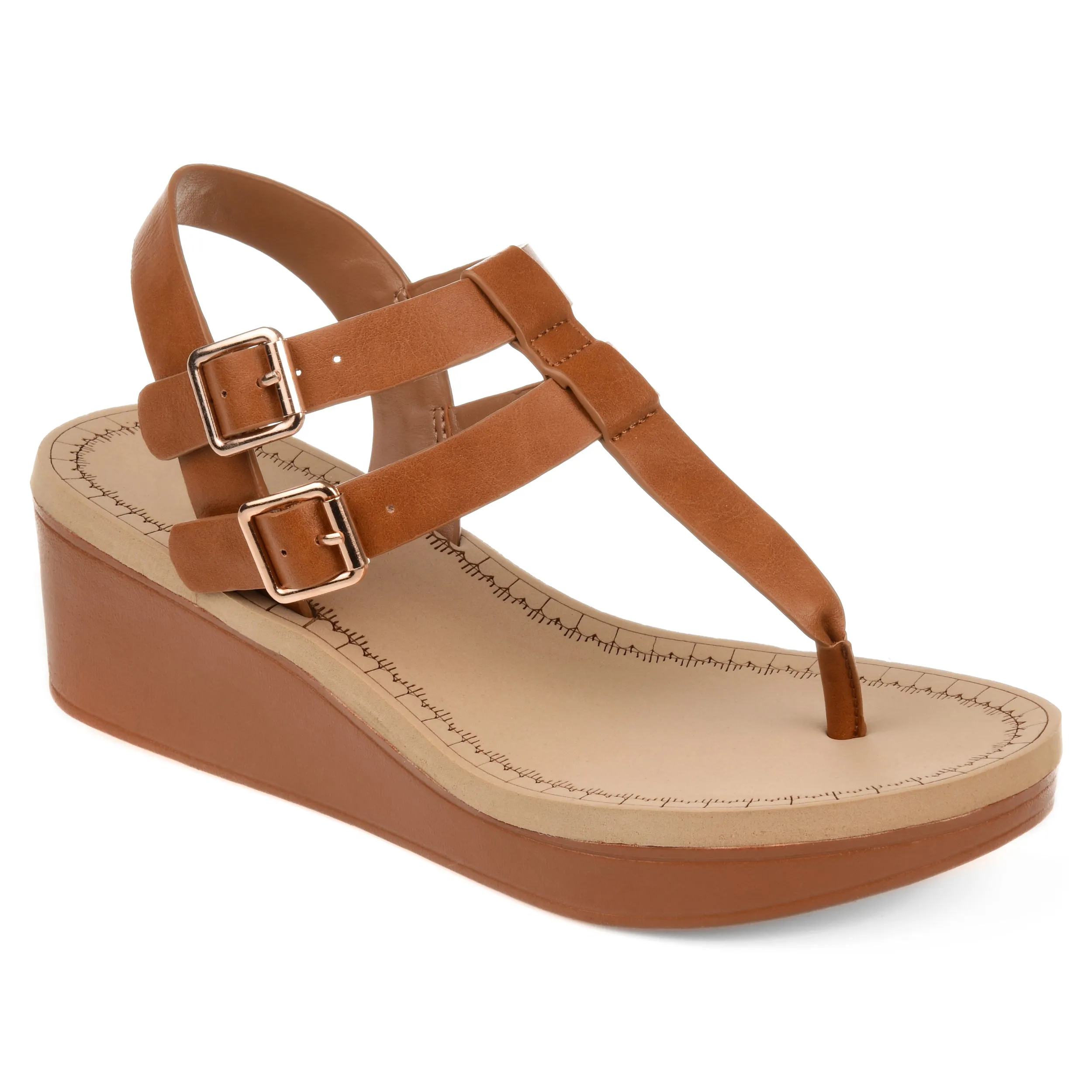 Look Glow Journee Collection Women's Tru Comfort Foam Bianca Wedge Sandal