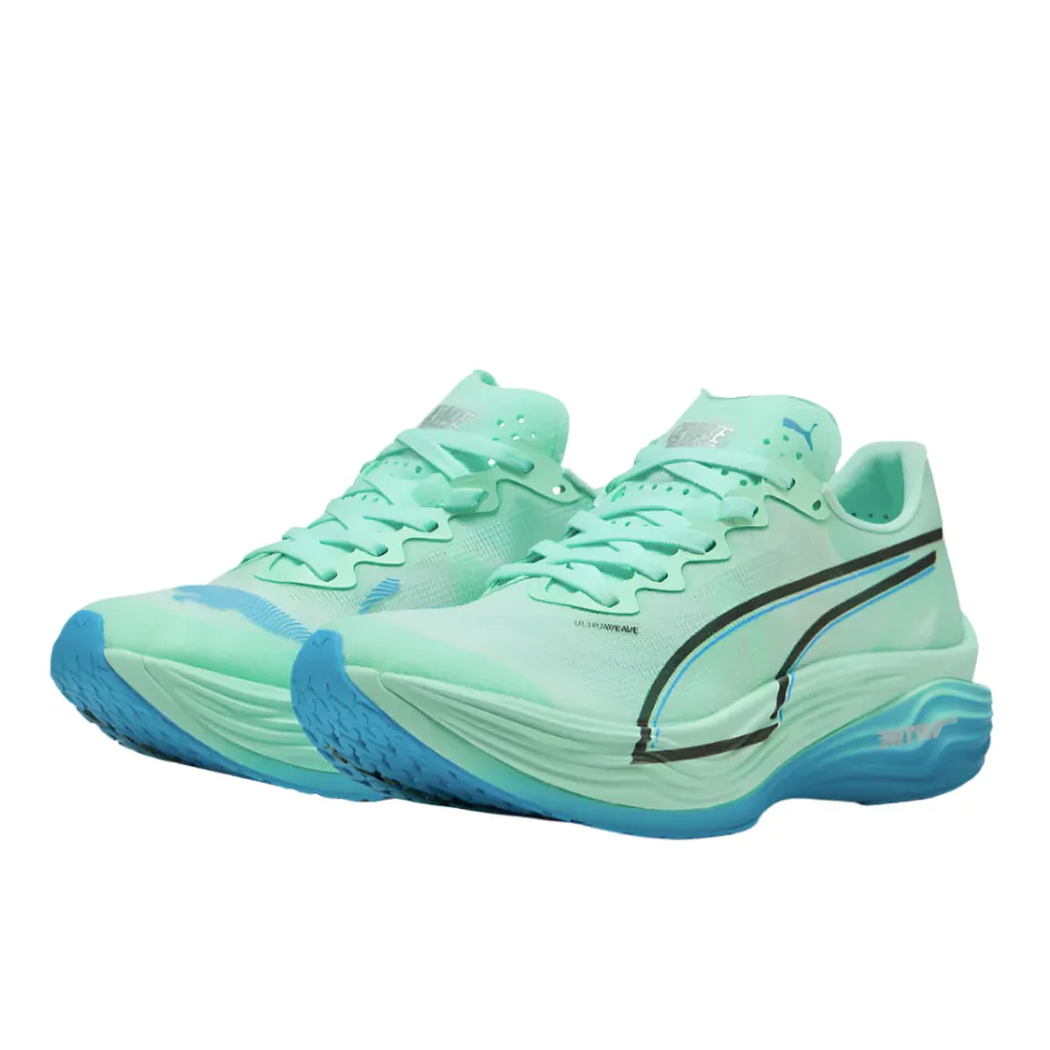 running for religious events PUMA Men's Deviate NITRO Elite 3 Running Shoes in Mint Melt/Speed Blue AW25
