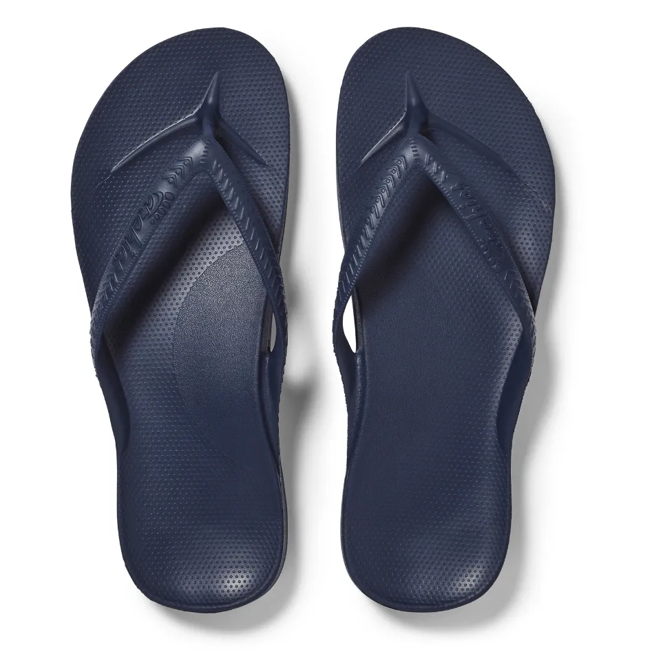 foot - flexibility running shoes Archies Arch Support Flip Flops in Navy