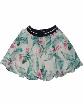 GUESS Girls Circle Skirt 5-6 Years W22  Blue Floral Polyester Tasteful Detail