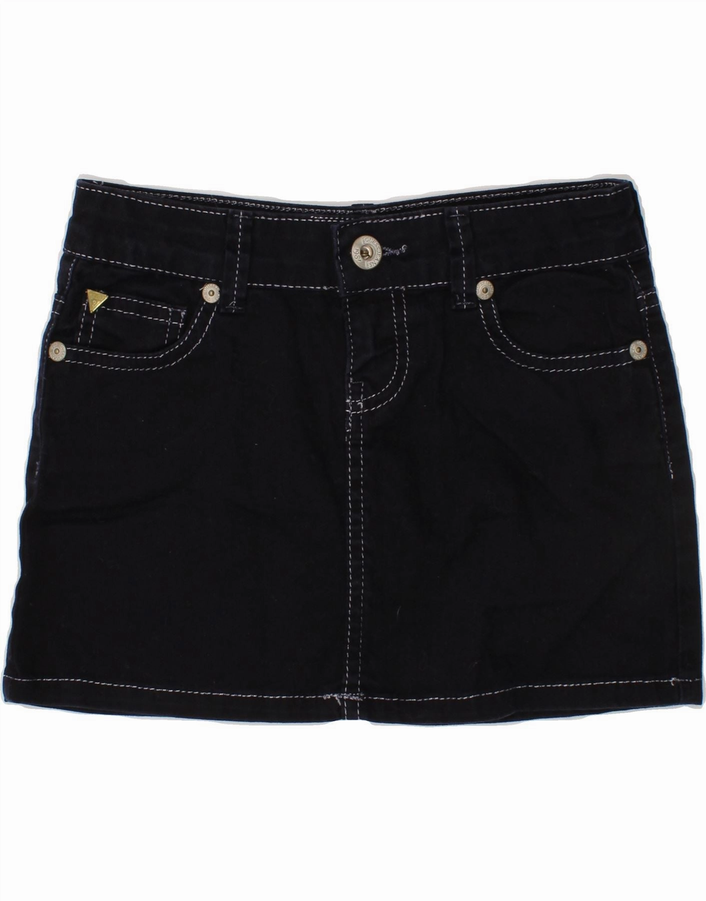 GUESS Girls Denim Skirt 5-6 Years W22  Navy Blue Cotton flowy style