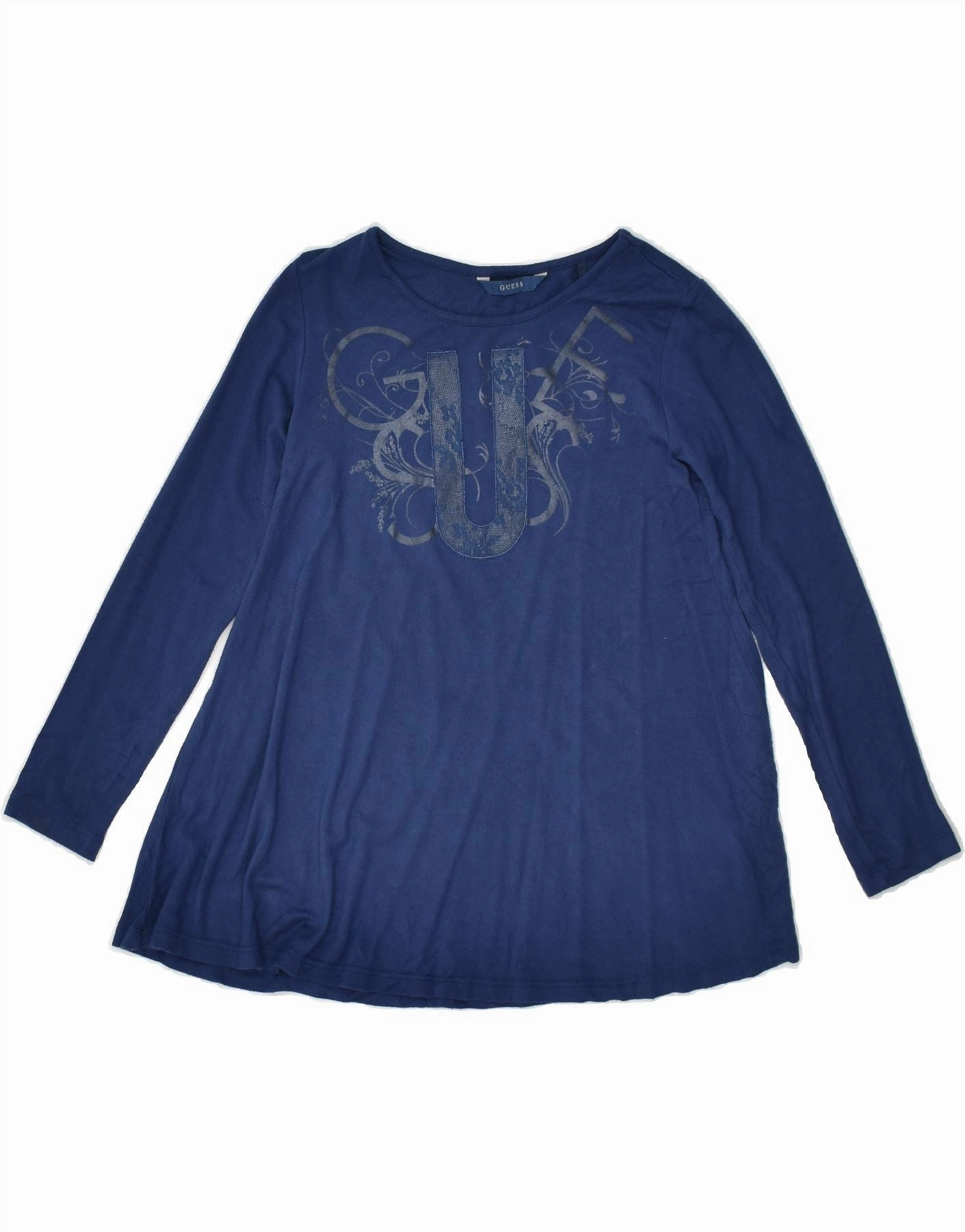 Fashionable Cut Fit Choice GUESS Girls Graphic A-Line Dress 3-4 Years Medium Navy Blue Viscose