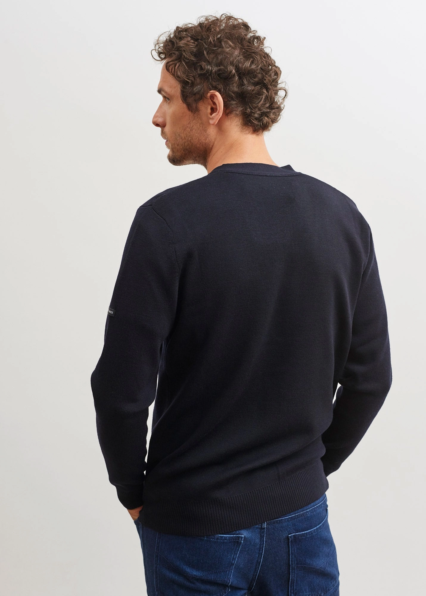 Cold Day Ready Low Impact Production GUINGAMP - Cardigan With Buttons for Men | Extra Soft Merino Wool (NAVY)