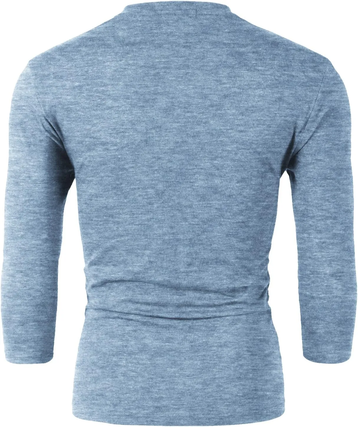 H2H Mens Casual Premium Slim Fit Henley Shirts Lightweight Thin Fabric