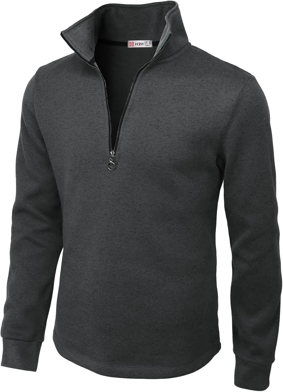 H2H Mens Casual Slim Fit Pullover Sweatshirts Knitted Shirts Napping Inside