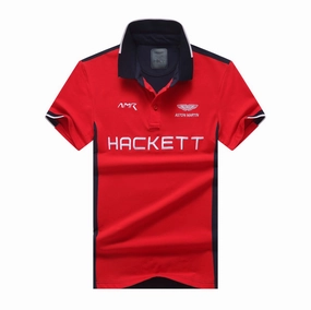 Relaxed fit wear QuickDryTechnology Hackett Aston Martin Red Men Polo