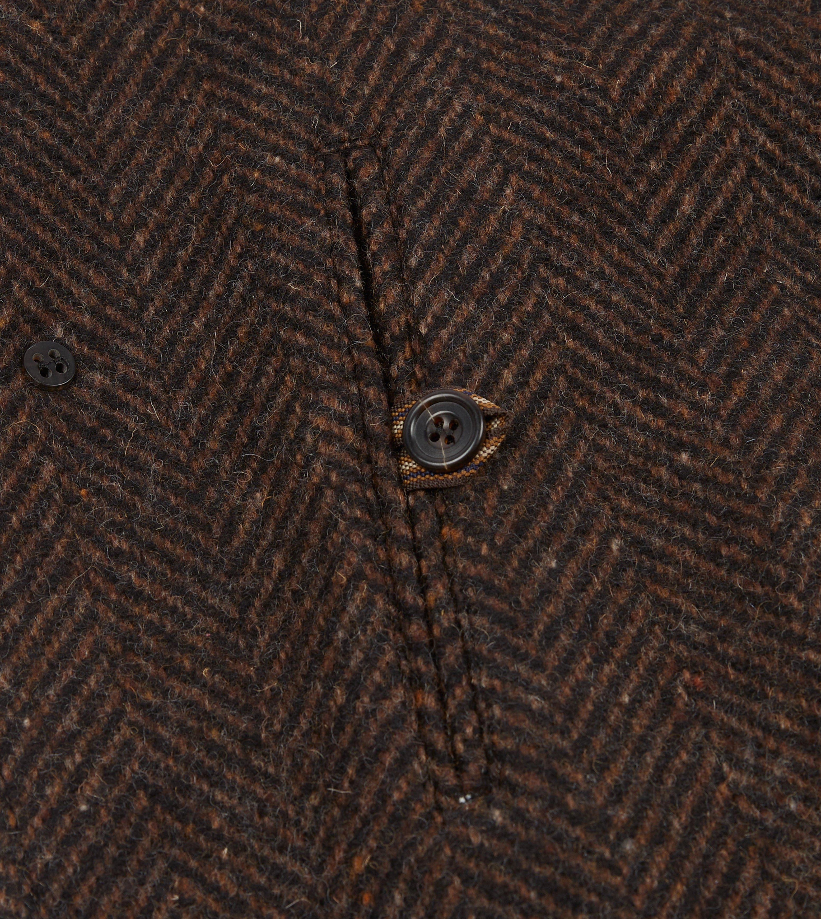 Brown Herringbone Wool Raglan Coat Moisture Wicking Technology