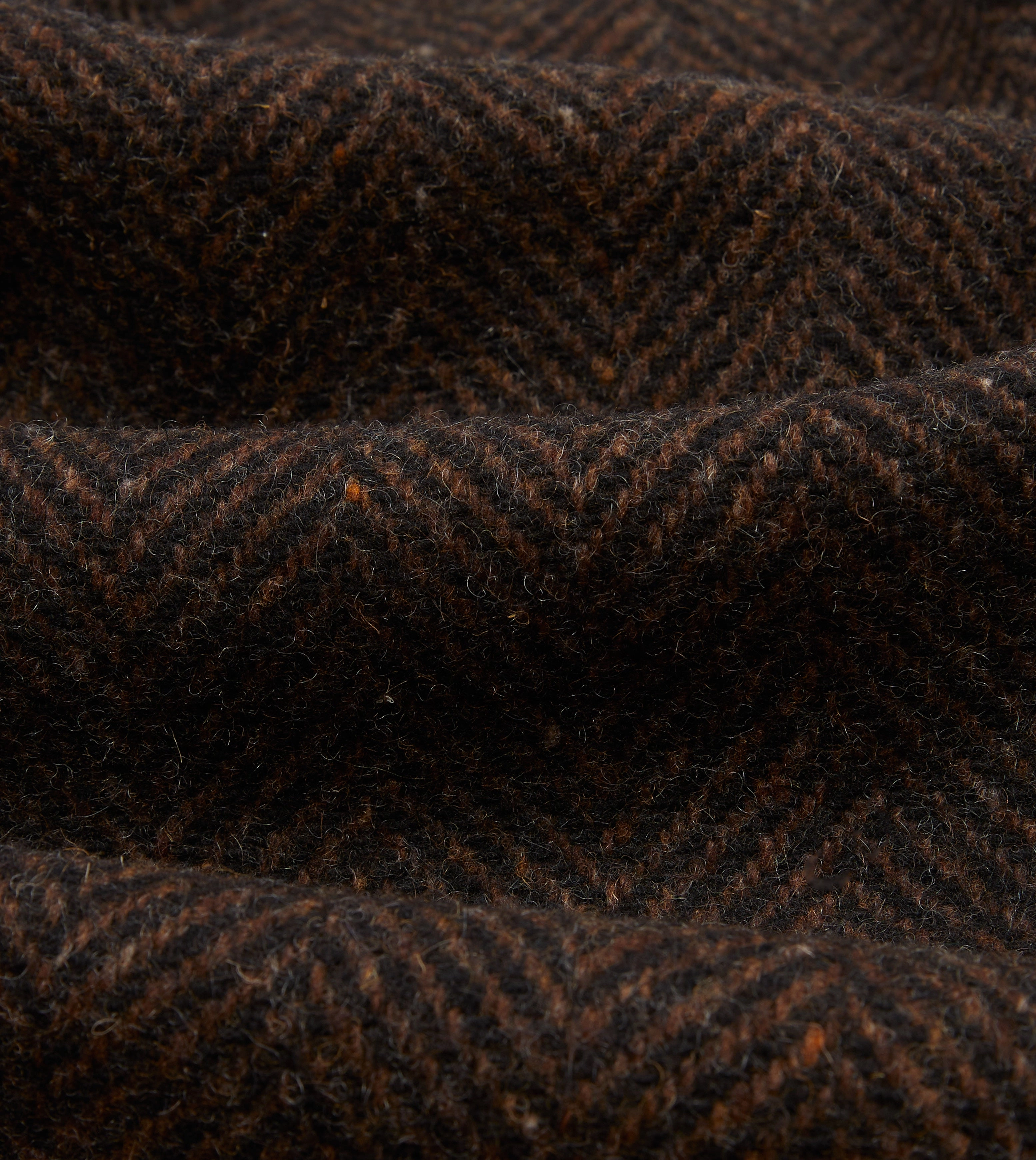 Brown Herringbone Wool Raglan Coat Versatile Design Overcome