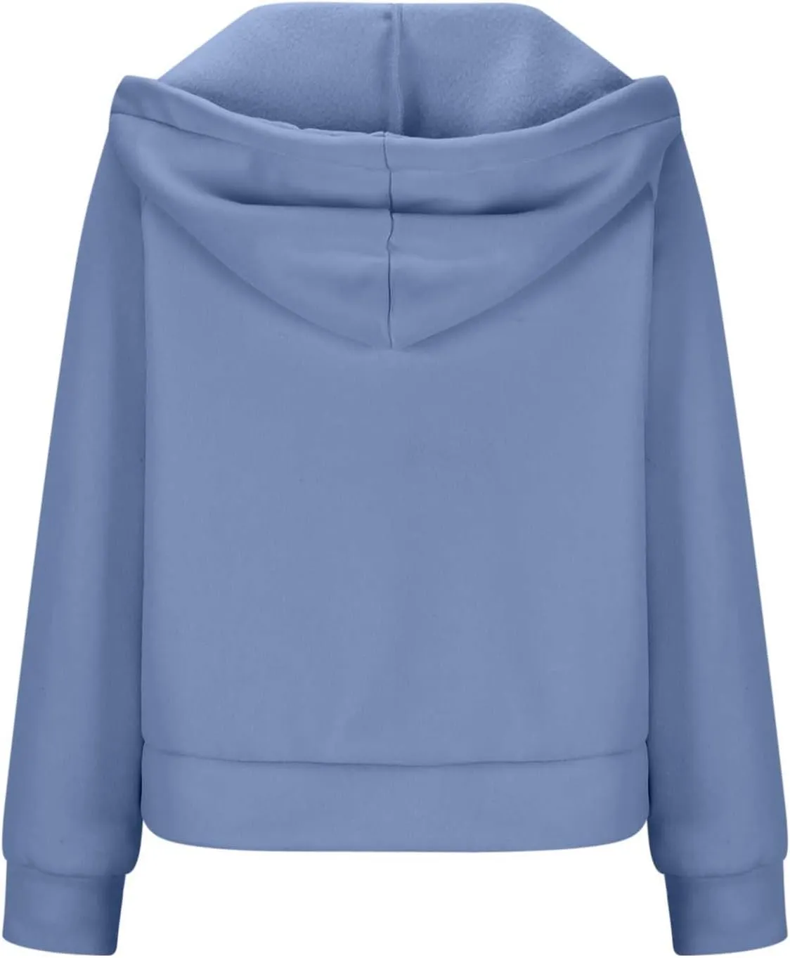 Half Zipper Cropped Hooded Sweatshirt for Women Long Sleeve Thumb Buckle Solid Sweatshirts 2024 Fall Trendy Clothes