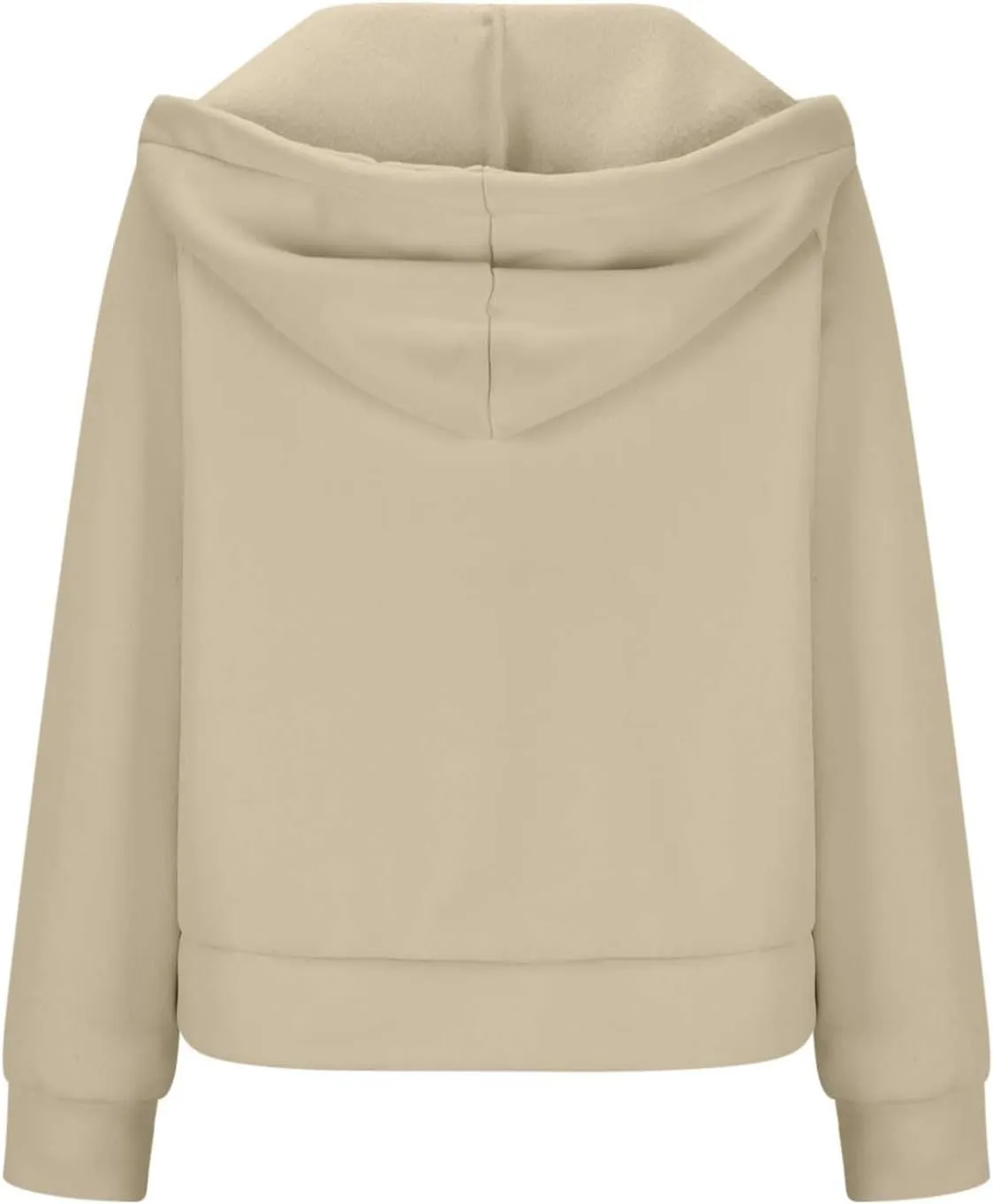 Half Zipper Cropped Hooded Sweatshirt for Women Long Sleeve Thumb Buckle Solid Sweatshirts 2024 Fall Trendy Clothes