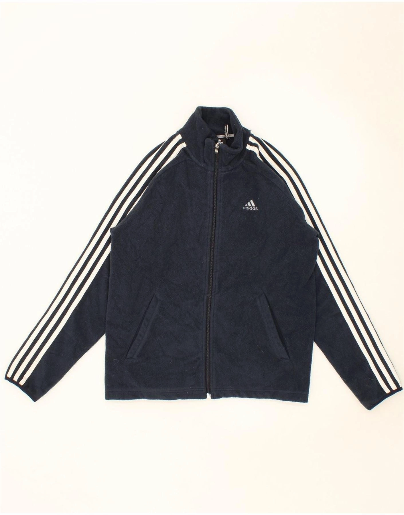 ADIDAS Boys Clima 365 Fleece Jacket 13-14 Years Navy Blue All Day Comfort