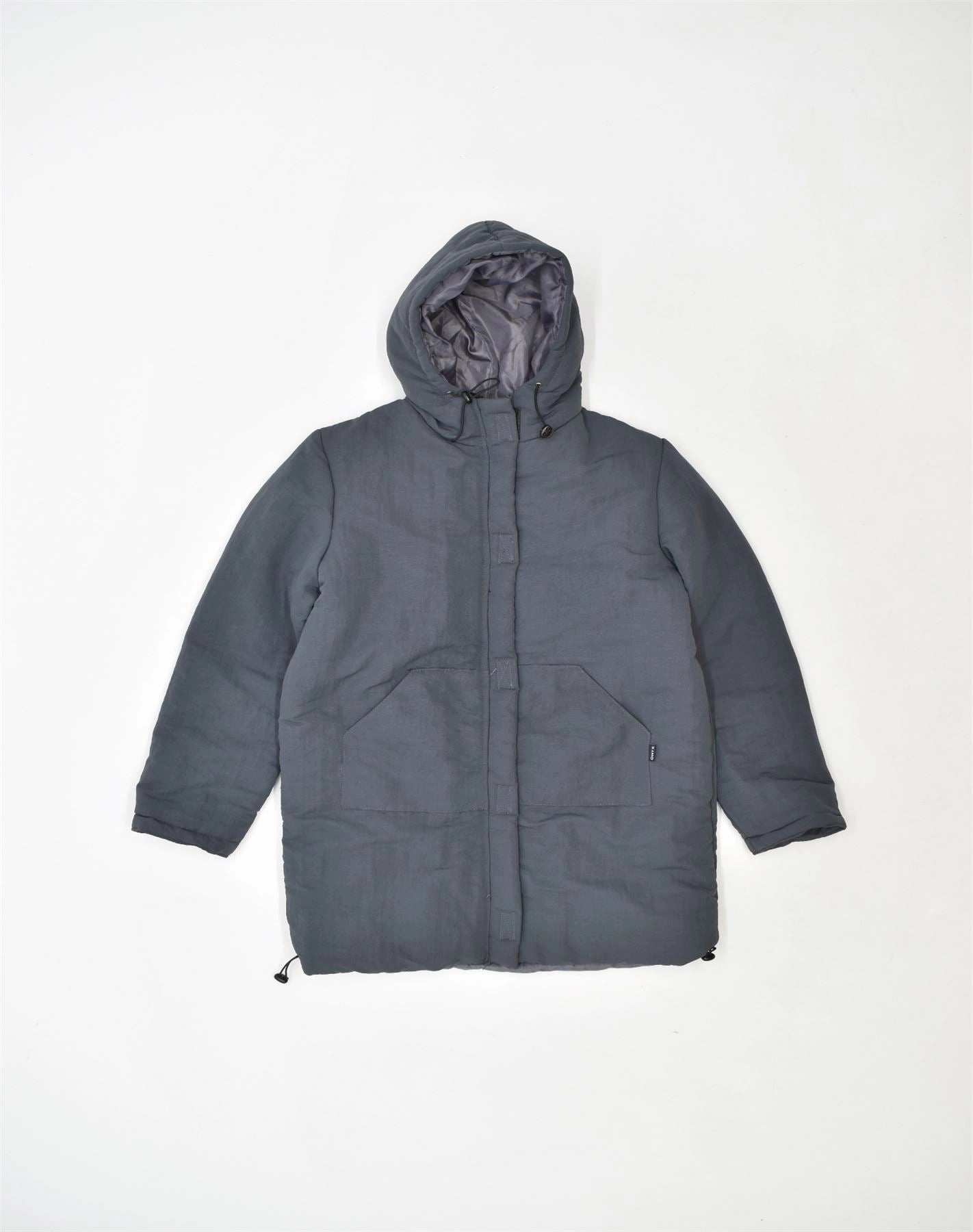 ONYX Boys Hooded Windbreaker Jacket 14-15 Years Large Grey Polyamide Short Layer Smart