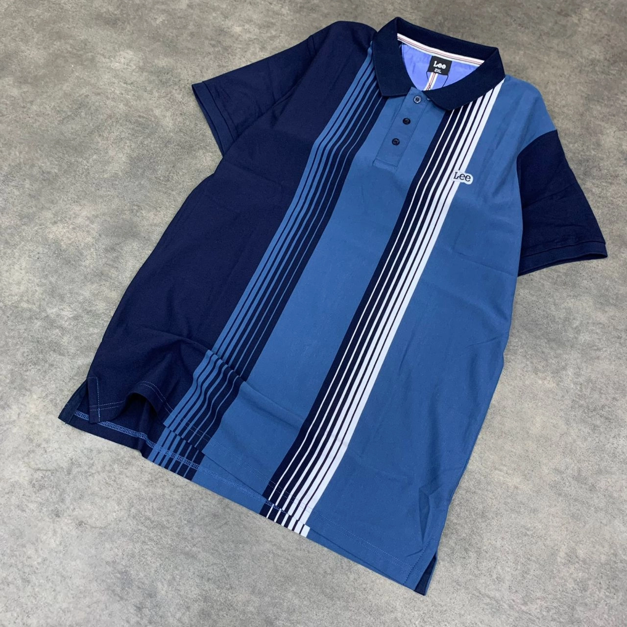 Lee Stripe Men Polos Flexible Shoulder Seams